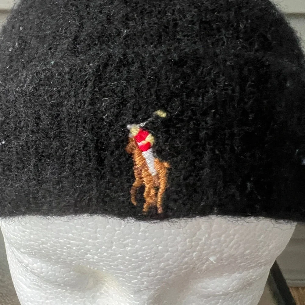 Polo Ralph Lauren Black Beanie Hat - Picture 2 of 7